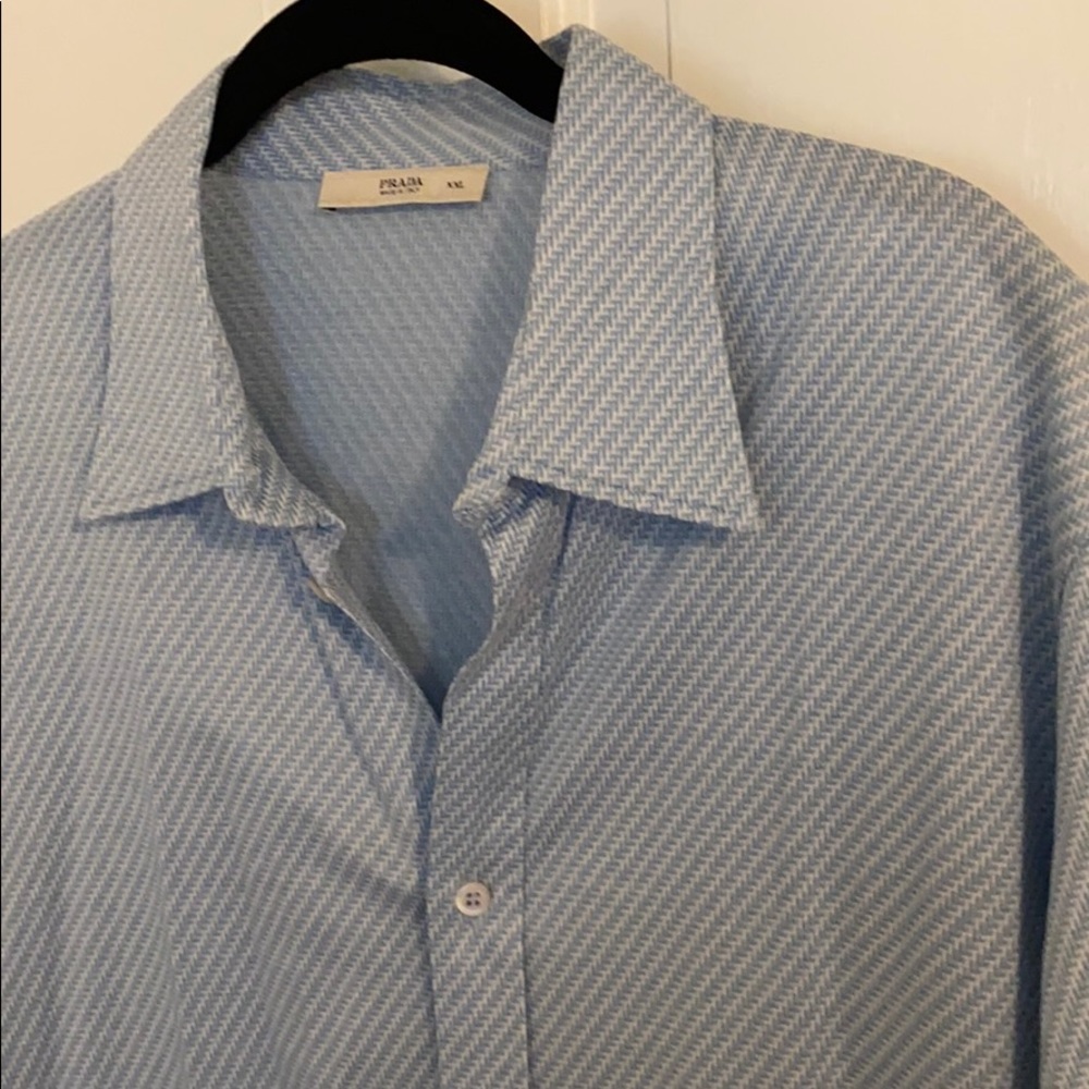 Prada Blue/White Button Down - image 3